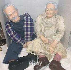 Large 34 Grandma and Grandpa Dolls William Wallace Jr Excellent condition