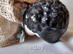 Large Head 20 Antique German Bisque Porcelain Baby Doll China Clothing VTG