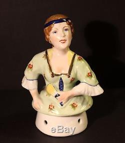 Large RARE Vintage German Karl Ens Boudoir Porcelain Half Doll Tea Cozy