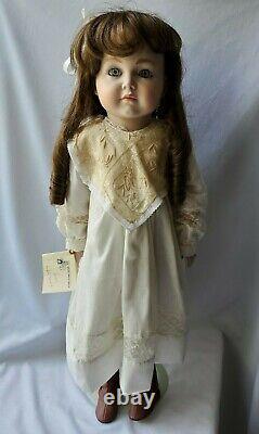 Large Vintage Hand-Made Full Porcelain Doll Signed, Hendrix withStand Very Nice