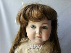 Large Vintage Hand-Made Full Porcelain Doll Signed, Hendrix withStand Very Nice