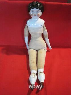 Large antique German low brow China Head doll, all original, 20 tall