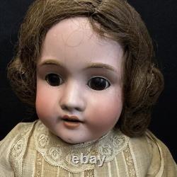 Large antique Schoenau Hoffmeister 1906 doll 27'' in a vintage outfit