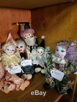 Last Chance as a Lot Vintage porcelain clown dolls