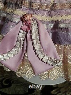 Lavendar Mundia Antique Reproduction Jumeau 18 in French Victorian BeBe doll