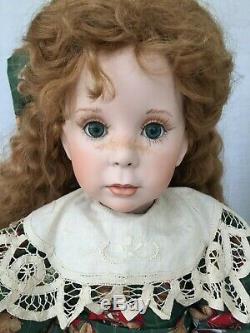 Linda Rick 24 Porcelain Red Hair Doll Clare withbear Signed #86/500 5/97