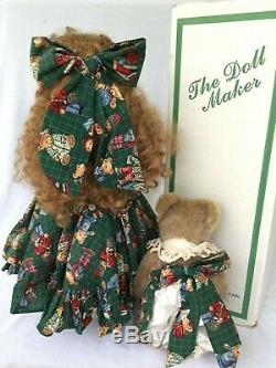 Linda Rick 24 Porcelain Red Hair Doll Clare withbear Signed #86/500 5/97