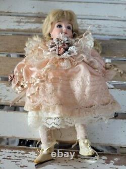 Lorna Yates doll 1983 a37 antique repro porcelain jointed doll vintage RARE