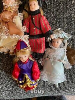 Lot 24 Vintage Miniature Dolls Articulated Porcelain Victorian Ornament Style