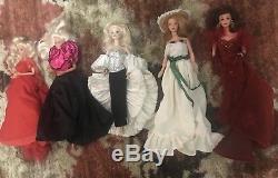Lot Of 5 Vintage Barbier Dolls With (1) Crystal Rhapsody Barbie Porcelain
