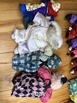 Lot Of 9 Vintage Clown Sand Bag Porcelain Dolls 7.5