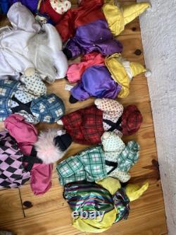 Lot Of 9 Vintage Clown Sand Bag Porcelain Dolls 7.5
