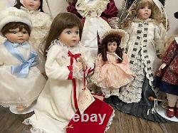 Lot of 14 porcelain doll collection, Collectible Dolls Rare Find Antique Vintage