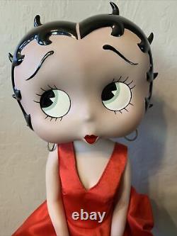 Lot of 2 Vintage Danbury Mint Betty Boop Porcelain Doll Figurines, Cheerleader