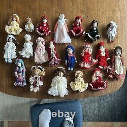 Lot of 20 vintage porcelain doll/ ornament 8 Kurt Adler And Similar
