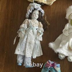 Lot of 20 vintage porcelain doll/ ornament 8 Kurt Adler And Similar