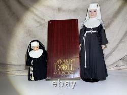Lot of 3 Vintage Porcelain Nun Dolls Dynasty Doll Collection with COA Stand Rosary