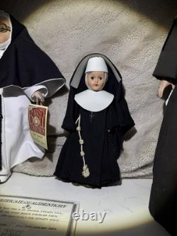 Lot of 3 Vintage Porcelain Nun Dolls Dynasty Doll Collection with COA Stand Rosary