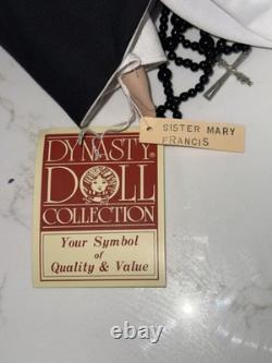 Lot of 3 Vintage Porcelain Nun Dolls Dynasty Doll Collection with COA Stand Rosary