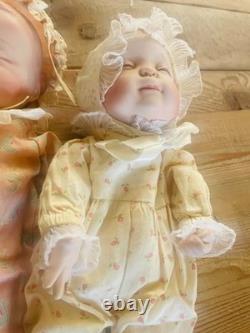 Lot of 4 Vintage Yolanda Bello Cutest Babies Porcelain Dolls Signed AS IS