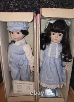 Lot of 5 Vintage Porcelain Dolls MYD 1988 + Cathay Collection Victorian Style