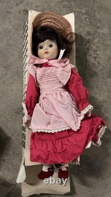 Lot of 7 Vintage 1980s-1990s Porcelain Collector Dolls New in Boxes with COA
