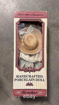 Lot of 7 Vintage 1980s-1990s Porcelain Collector Dolls New in Boxes with COA