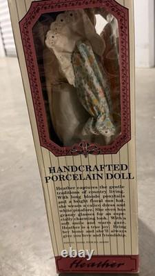 Lot of 7 Vintage 1980s-1990s Porcelain Collector Dolls New in Boxes with COA