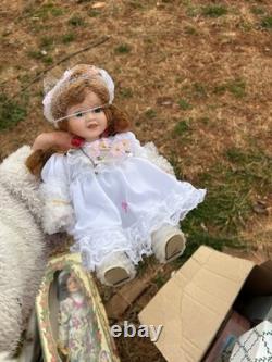 Lot of 9 Vintage Porcelain Collector Dolls New in Boxes Some without boxes