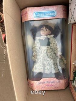 Lot of 9 Vintage Porcelain Collector Dolls New in Boxes Some without boxes
