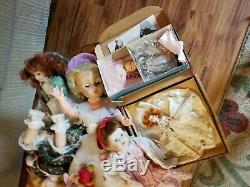 Lot of Vintage Dolls Madame Alexander, Porcelain, Vinyl, Cloth
