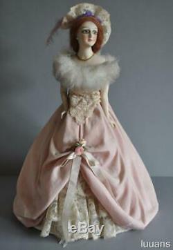 Lovely Rare Vintage Bisque Porcelain Rokoko Figure Boudoir Figurine Half Doll