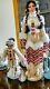 Ltd Edition Numbered Rustie Dolls 34 & 18 With Stands And Wedding Vase