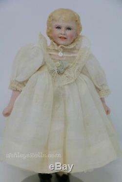 Martha Thompson Lulie Doll, 7.5 IN, Vintage Artist Porcelain Doll 1950's