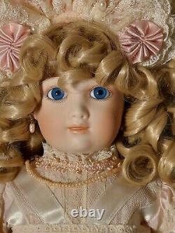 Mary Benner Pink and Cream Reproduction Jumeau 20 French Victorian Doll