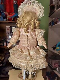 Mary Benner Pink and Cream Reproduction Jumeau 20 French Victorian Doll
