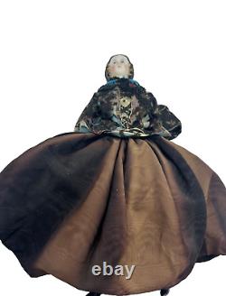 Mary Todd Lincoln Doll Porcelain Sawdust Silk Clothing 15 Late 1800s As