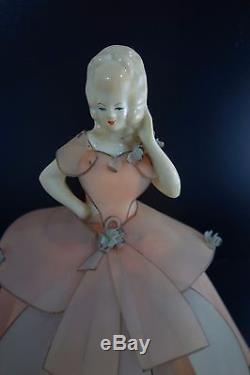 Mid Century Vintage Figural Half Doll Table Lamp Porcelain 1940s/1950s Celuloid