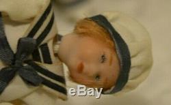 Miniature Doll Porcelain Sailor Dollhouse 112 Boy Girl Pair Nautical Vintage