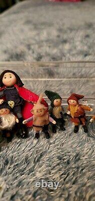 Miniature Snow white and the Seven Dwarfs Set by Ann Anderson Dollhouse Dolls