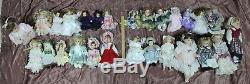 Mixed Lot of 68 Porcelain Dolls & Stands Vintage to Modern