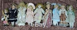 Mixed Lot of 68 Porcelain Dolls & Stands Vintage to Modern