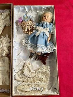 NIB Vintage French Boudoir Porcelain A La Samaritaine Paris Doll With Clothing
