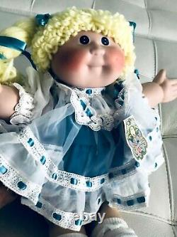 NIB Vtg1984 Hand-Signed Xavier Roberts Cabbage Porcelain Doll Certificate KME124