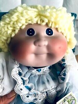 NIB Vtg1984 Hand-Signed Xavier Roberts Cabbage Porcelain Doll Certificate KME124