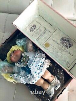 NIB Vtg1984 Hand-Signed Xavier Roberts Cabbage Porcelain Doll Certificate KME124