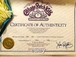 NIB Vtg1984 Hand-Signed Xavier Roberts Cabbage Porcelain Doll Certificate KME124