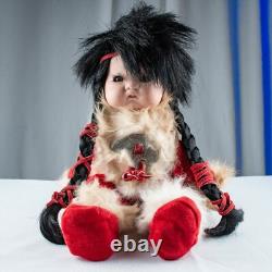 Native American Indian Porcelain Vintage Papoose Cheyenne Boy Doll