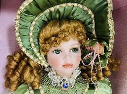 New Vintage Collectible Memories Hand Crafted Porcelain Red Head 32 Doll Nicole
