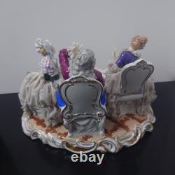 Nice German Antique Unter weiss bach Porcelain Lace Doll Figurine Lady